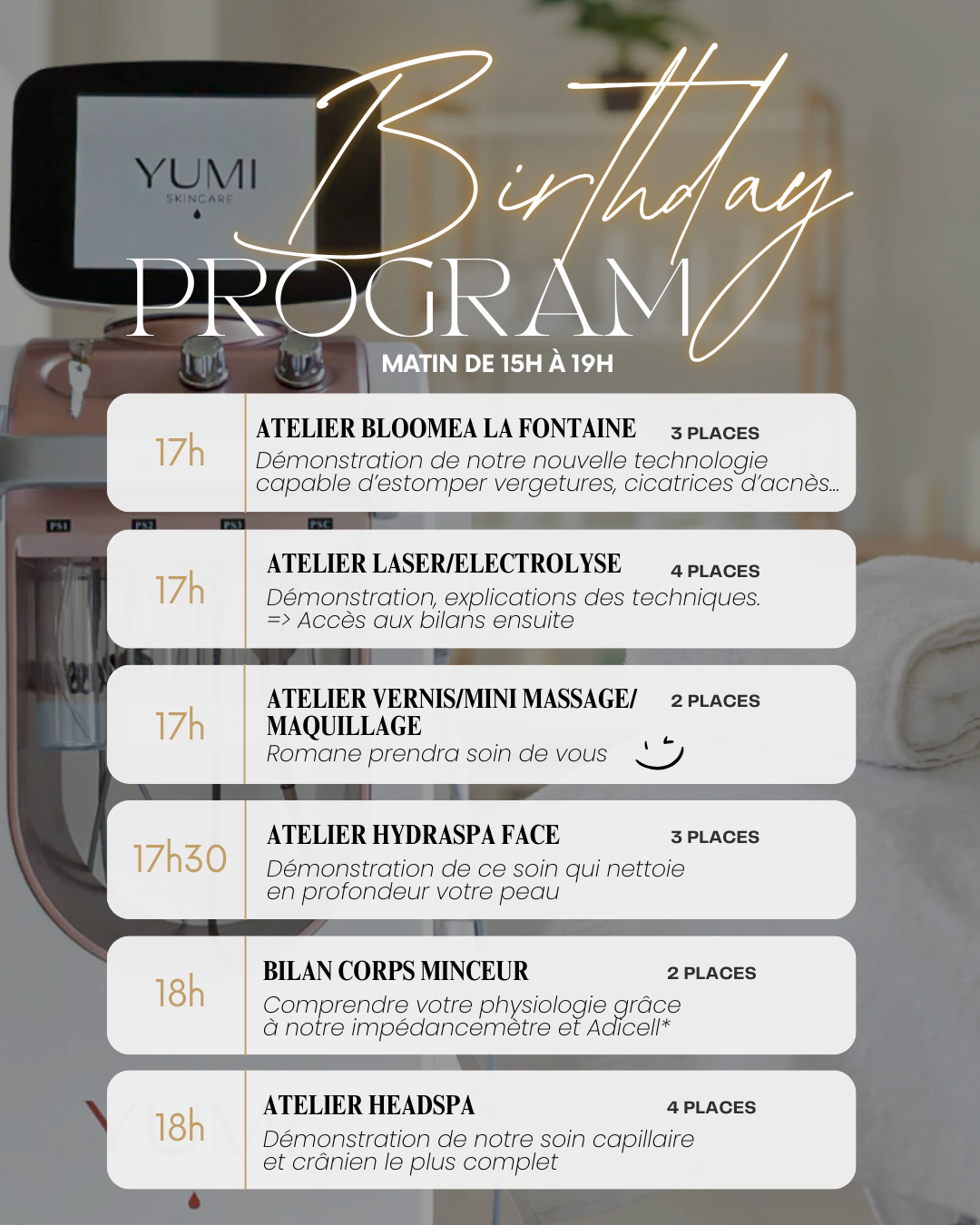 5ème Anniversaire du Centre Esthétique et Spa UNIVERSPA