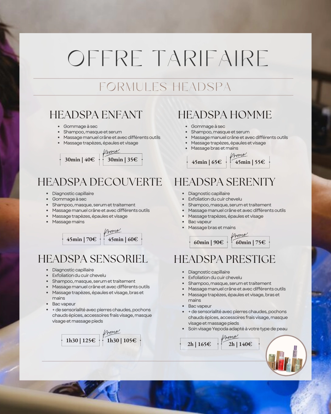 offres promos headspa février 2026 chez Universpa